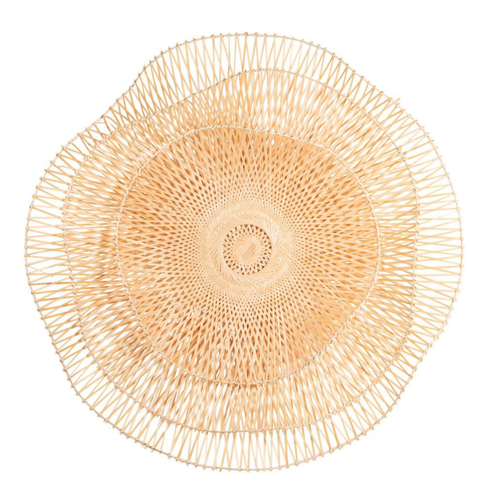 RONDIA - Déco murale en rotin tressé beige D131