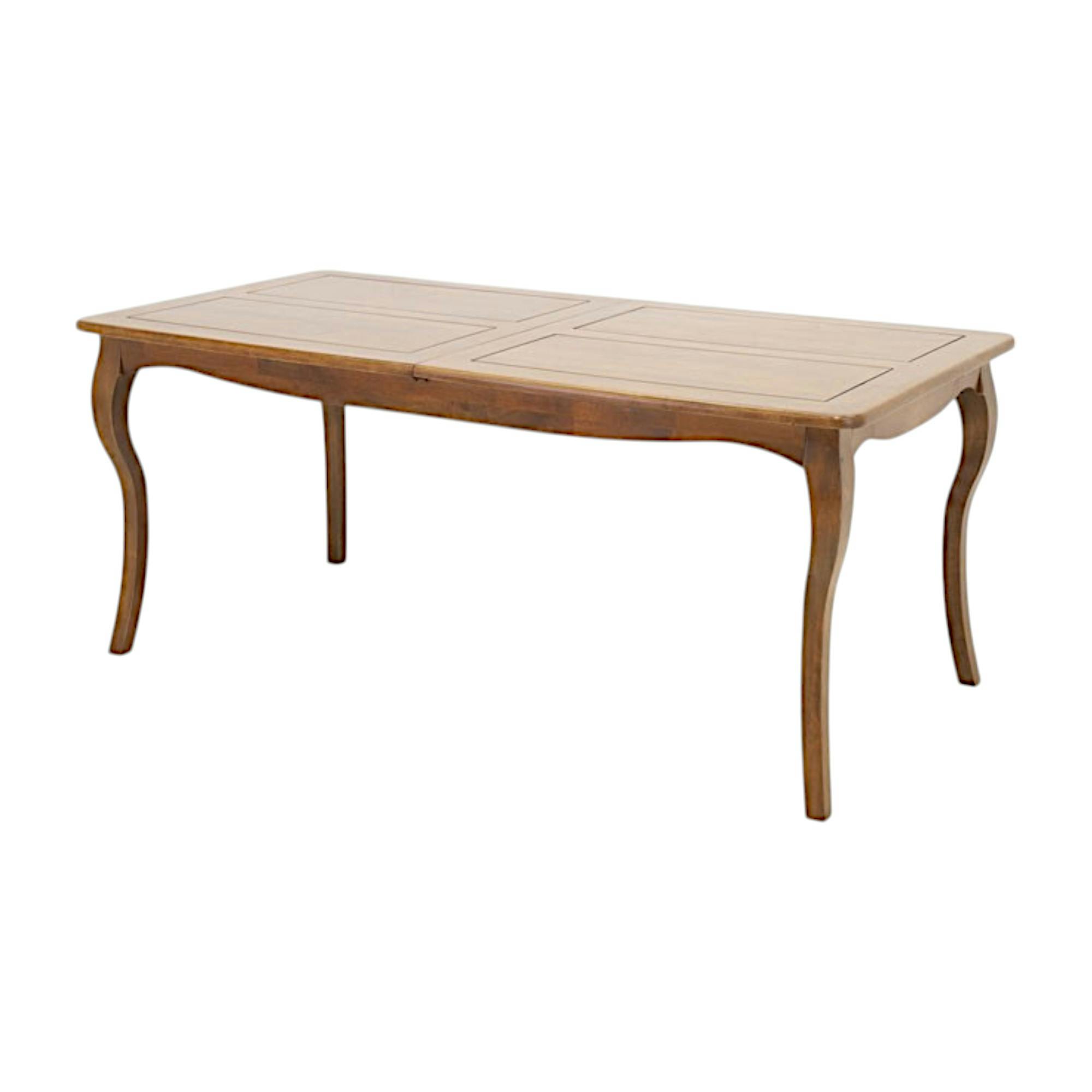 Table repas extensible galbée hévéa 180/240cm TRADITION