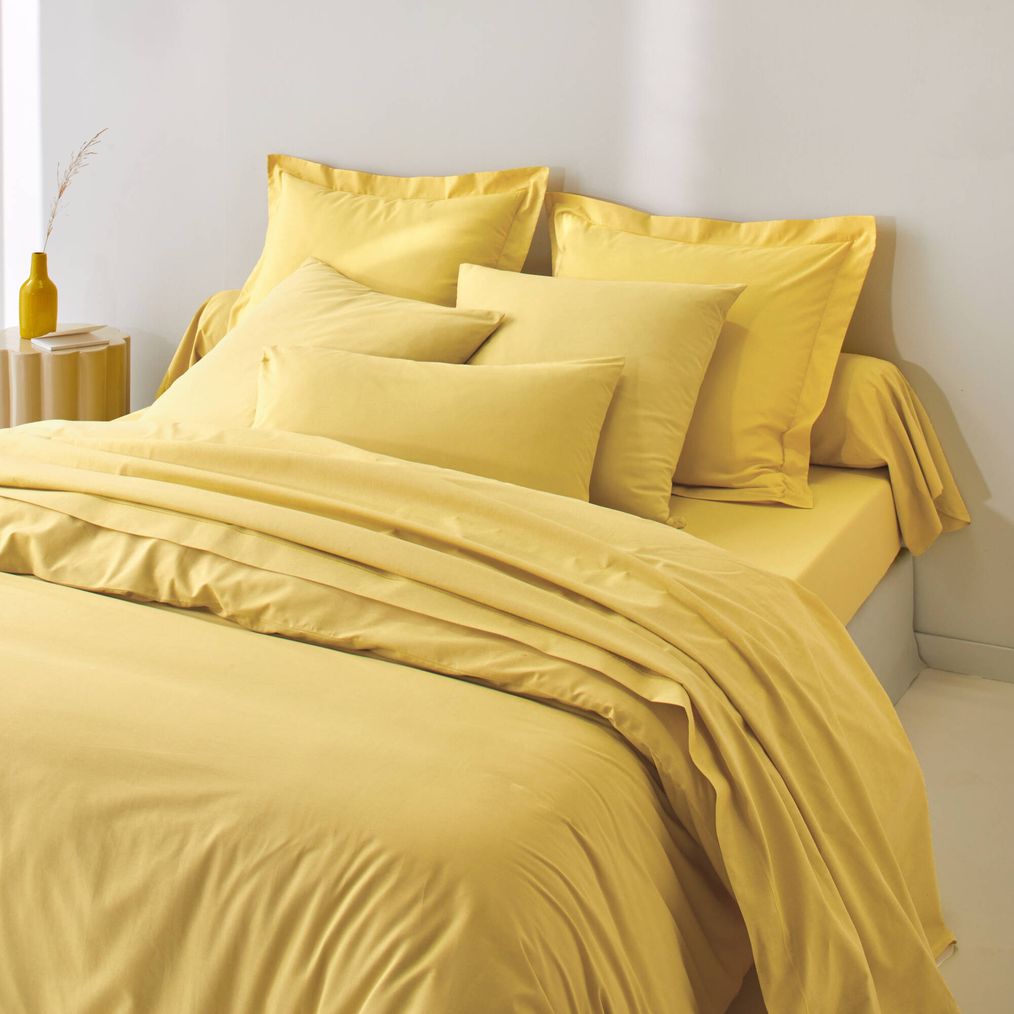 Linge de lit uni coton