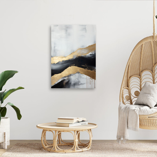 Feeby Obraz na płótnie, Złota abstrakcja 40x60