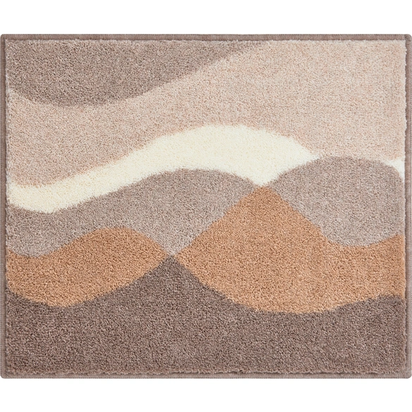Badematte »Hills«, BxL: 550 x 65 cm, taupe, aus 100% Polyacryl