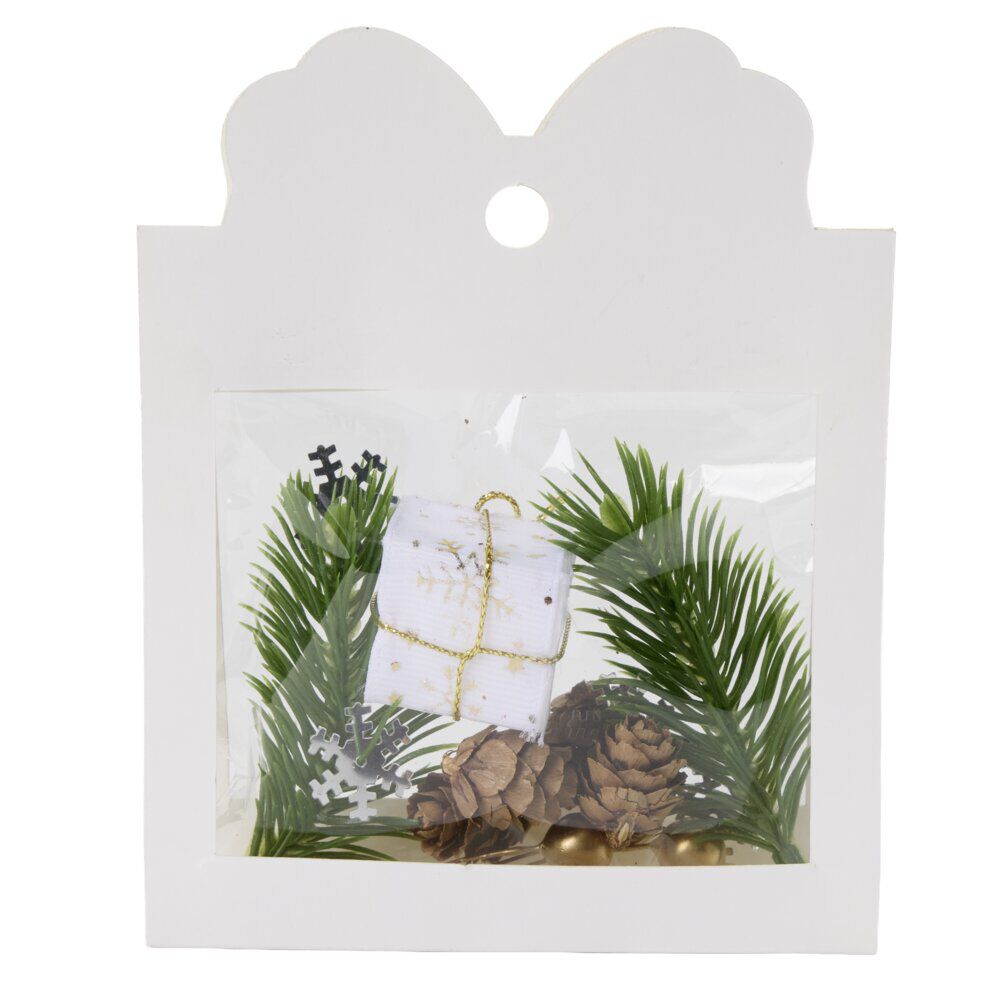 Décoration de table nature et cadeau No&euml;l L2X2XH3 cm multicolore
