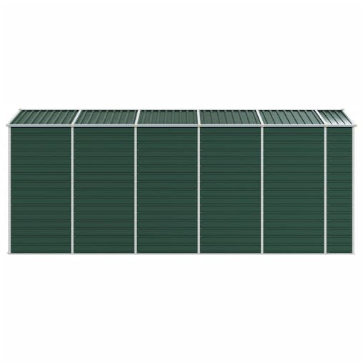 NNEVL Garden Shed Green 191x470x198 cm Galvanised Steel