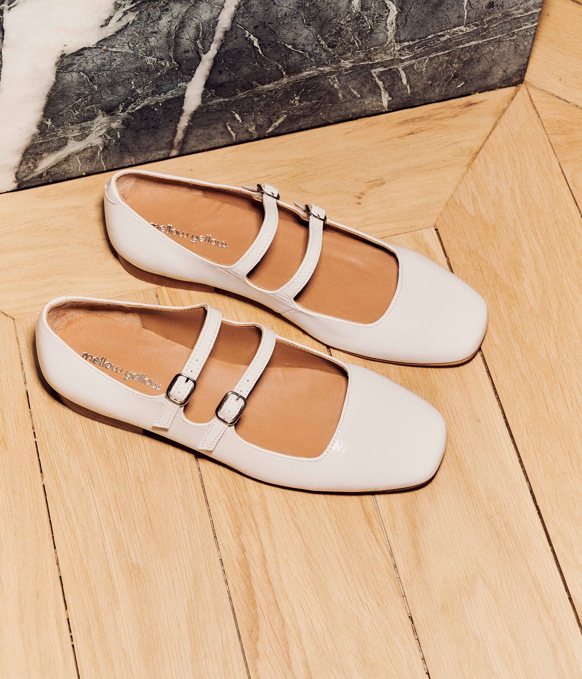 Babies vernies blanches Aurella