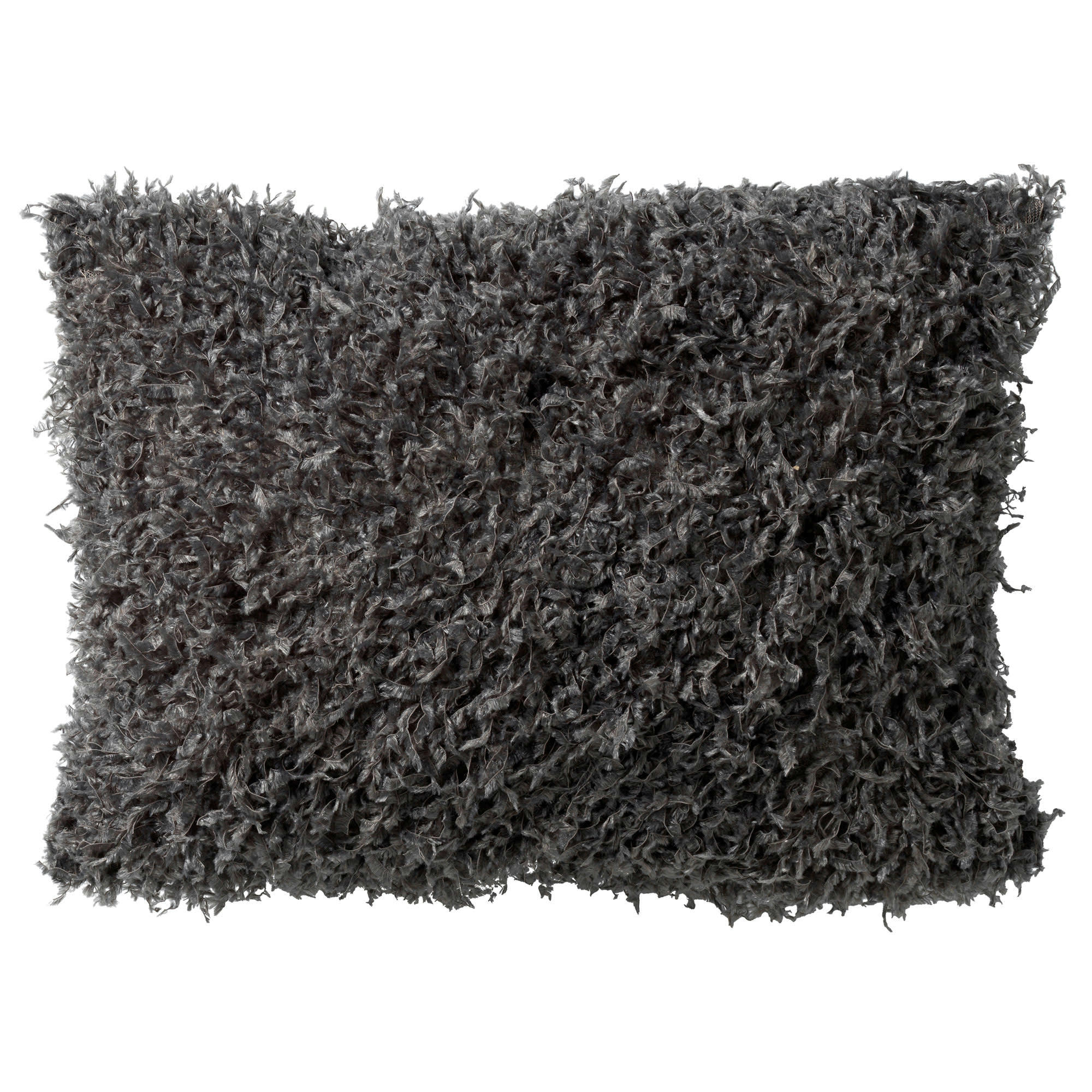 - Coussin - gris fausse fourrure 30x50 cm uni