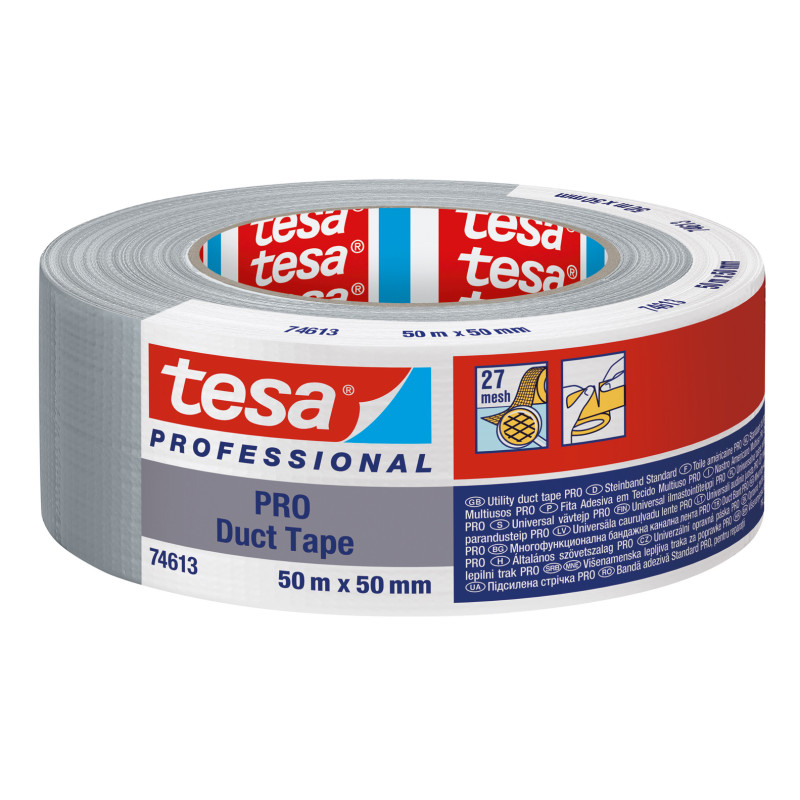 Ruban adhésif toilé Pro Duct Tape gris 50 mm x 50 m TESA