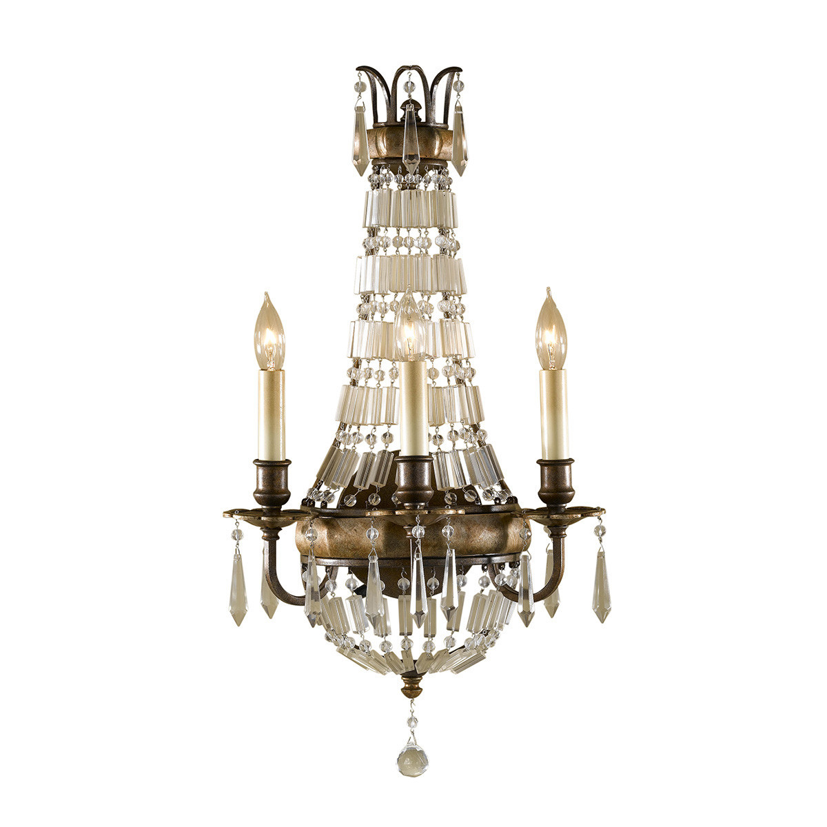 Kinkiet brązowy Bellini 3xE14x60W wym:58,4x32,4x19,1cm IP20 Feiss