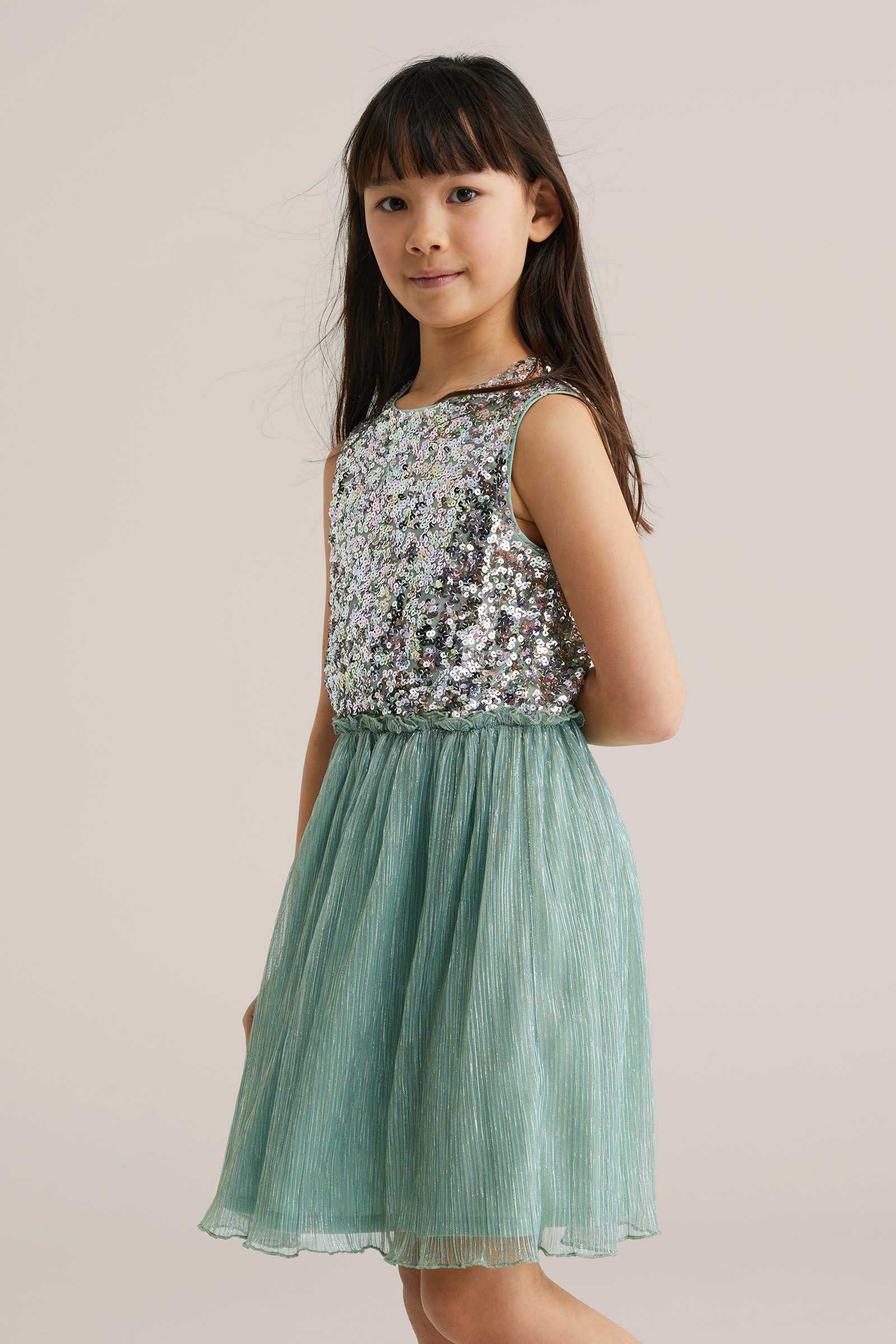 Meisjes jurk met pailletten