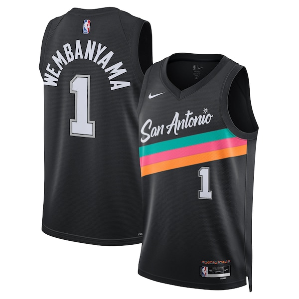 Victor Wembanyama San Antonio Spurs Nike Unisex 2025/26 Swingman Jersey - Black - City Edition