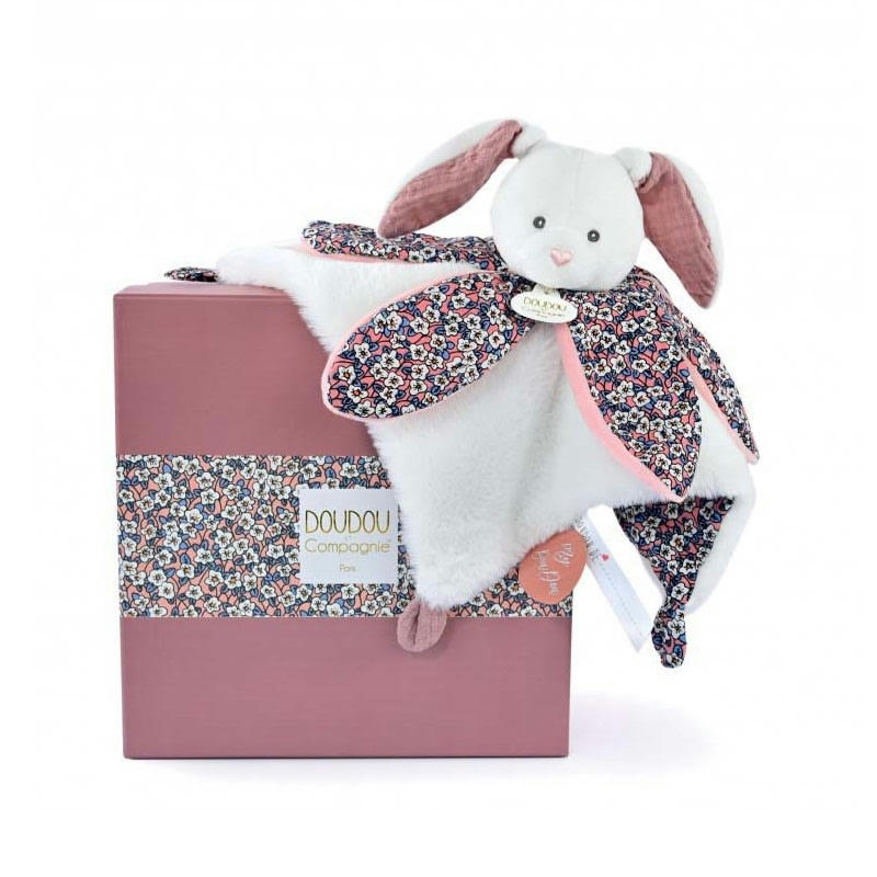 - Doudou pétale lapin rose