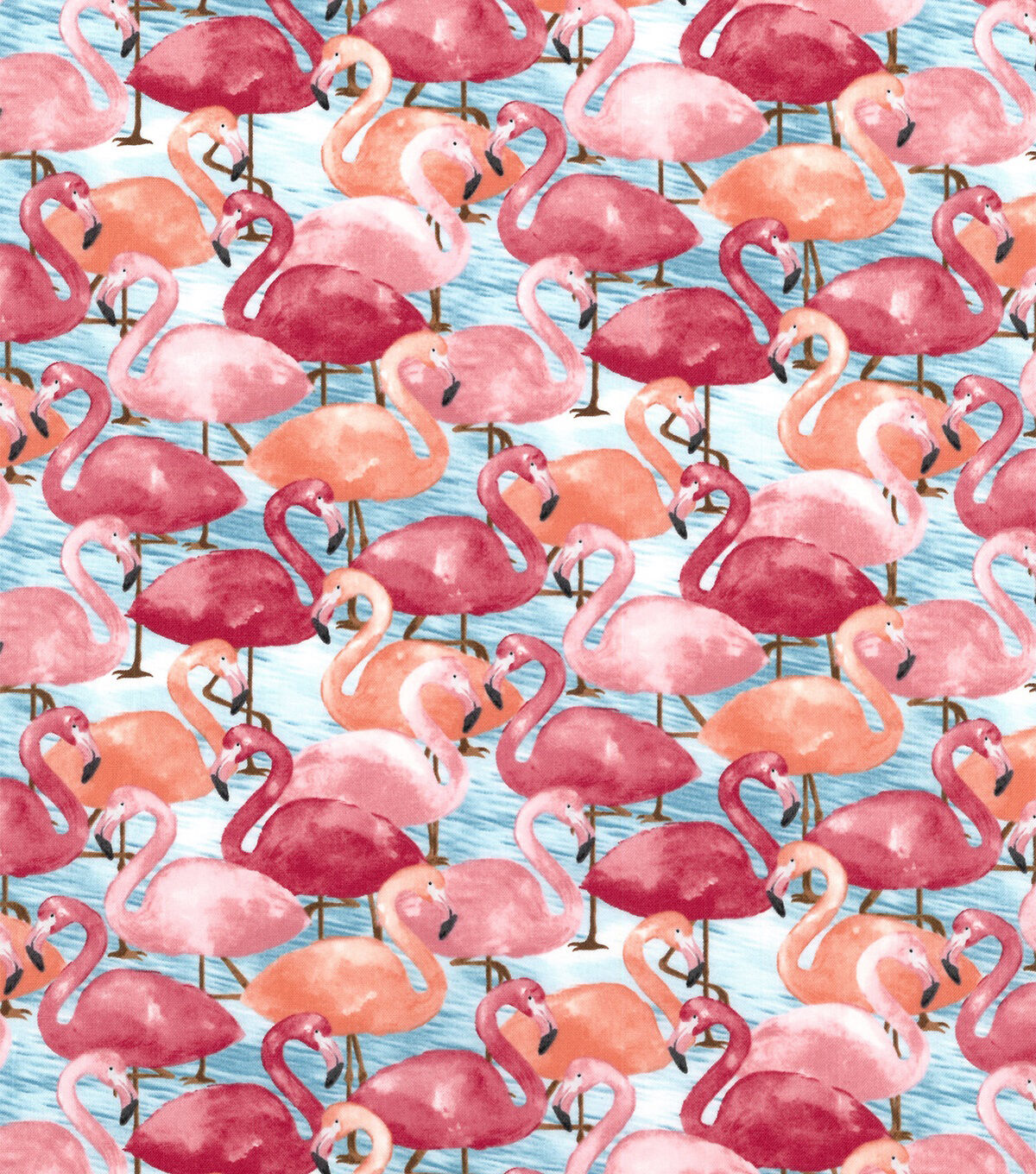 Flamingo Friends Novelty Cotton Fabric