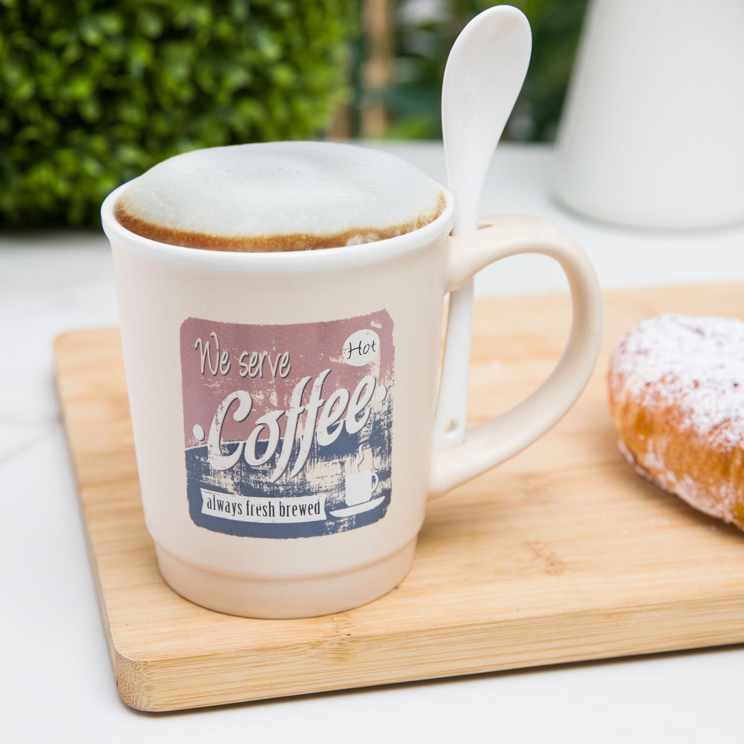 Mug caffè crema 400 ml con cucchiaino