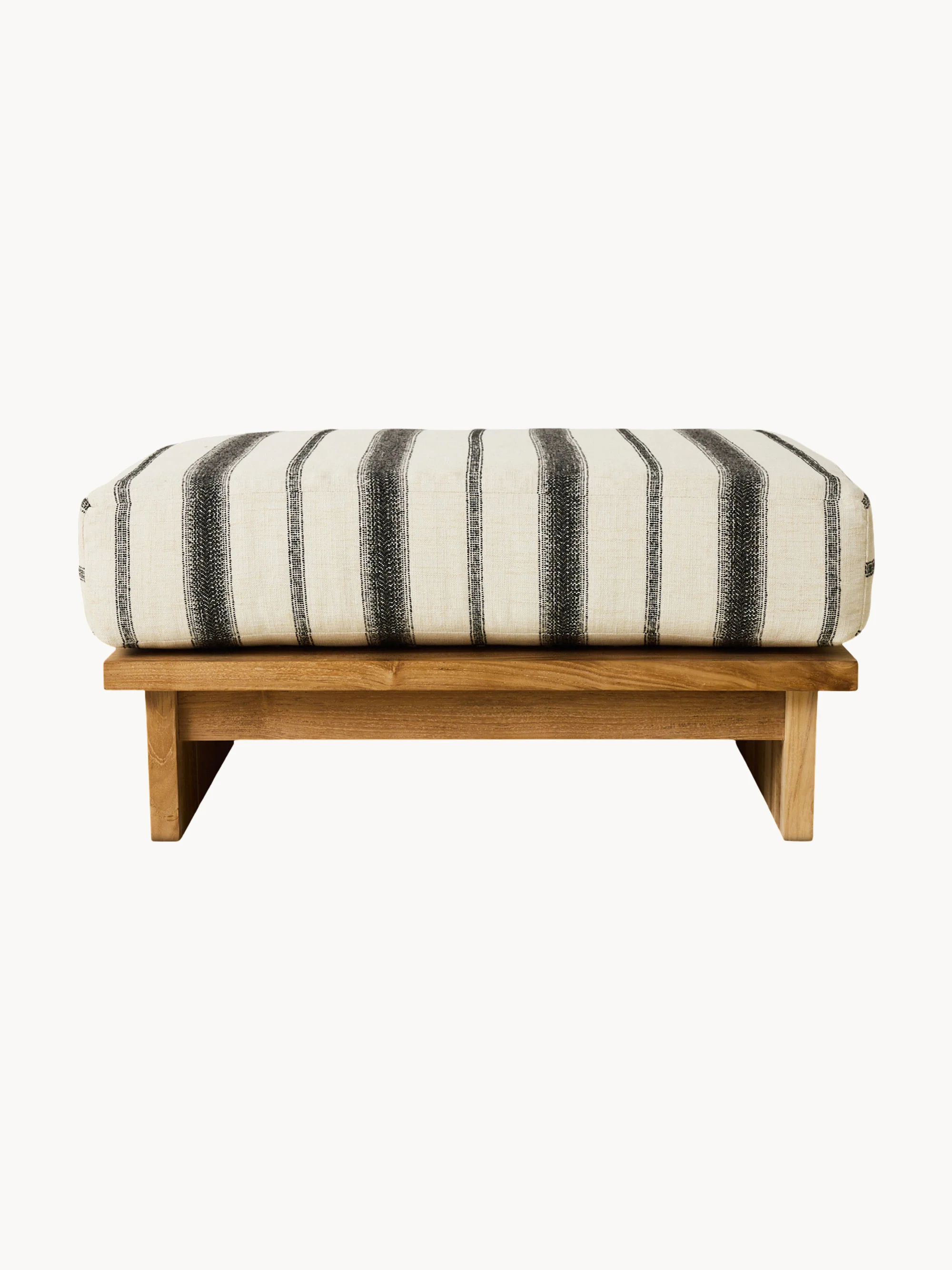 Garten-Hocker Chalkstripe aus Teakholz