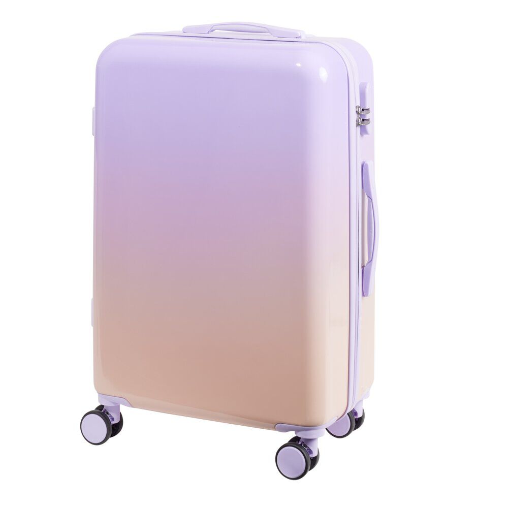 Valise cabine 32L trolley 4 roulettes dégradé violet et rose 35x20xH55cm