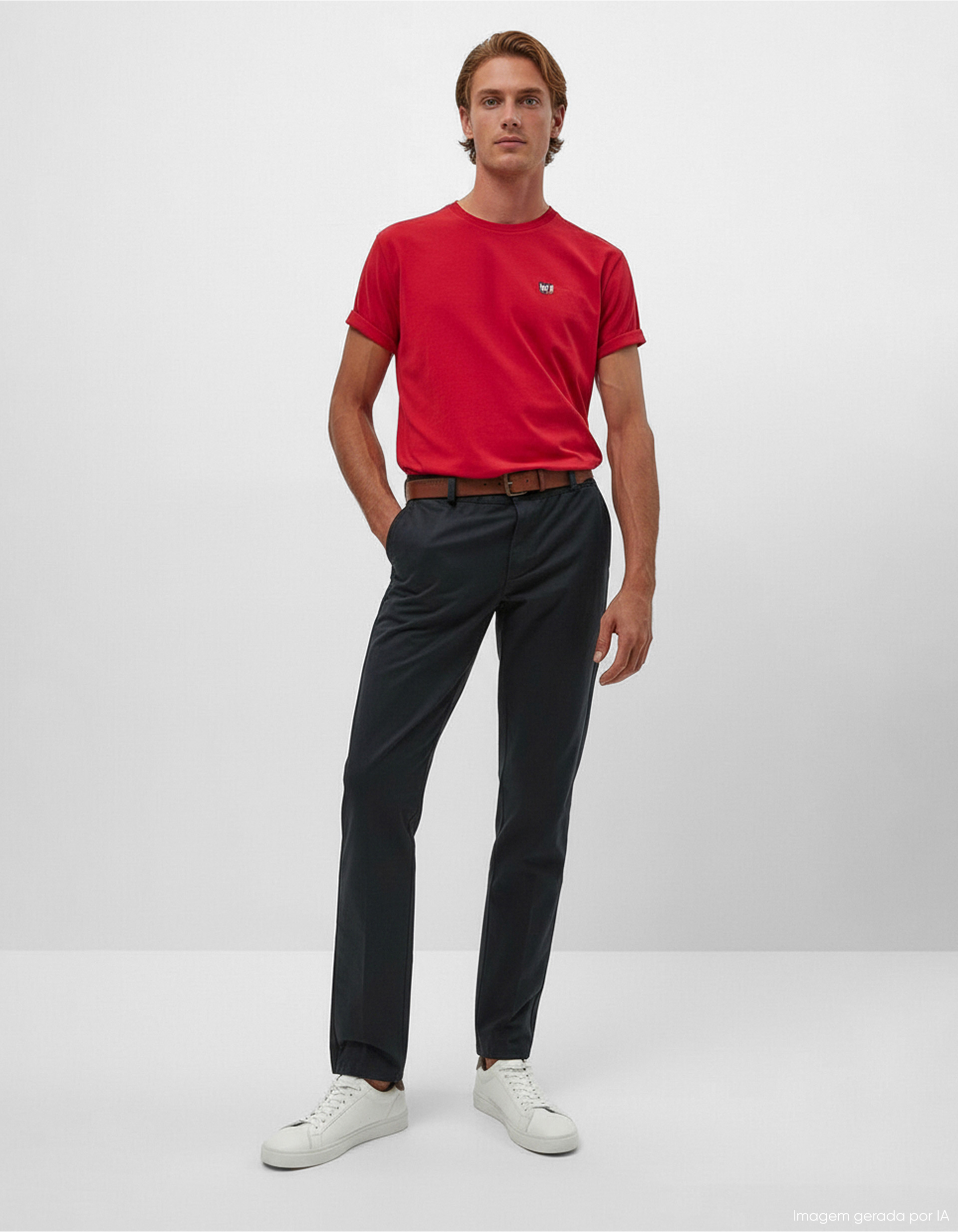 Calças Chino Premium 'Slim fit', Homem, Azul Escuro