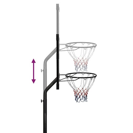 NNEVL Basketball Stand Transparent 256-361 cm Polycarbonate