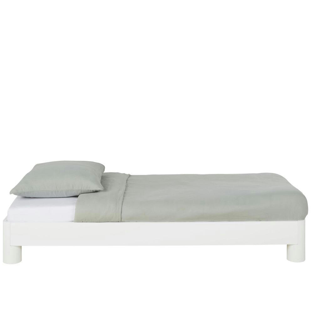 Circee - Lit avec sommier à lattes écru 90x190