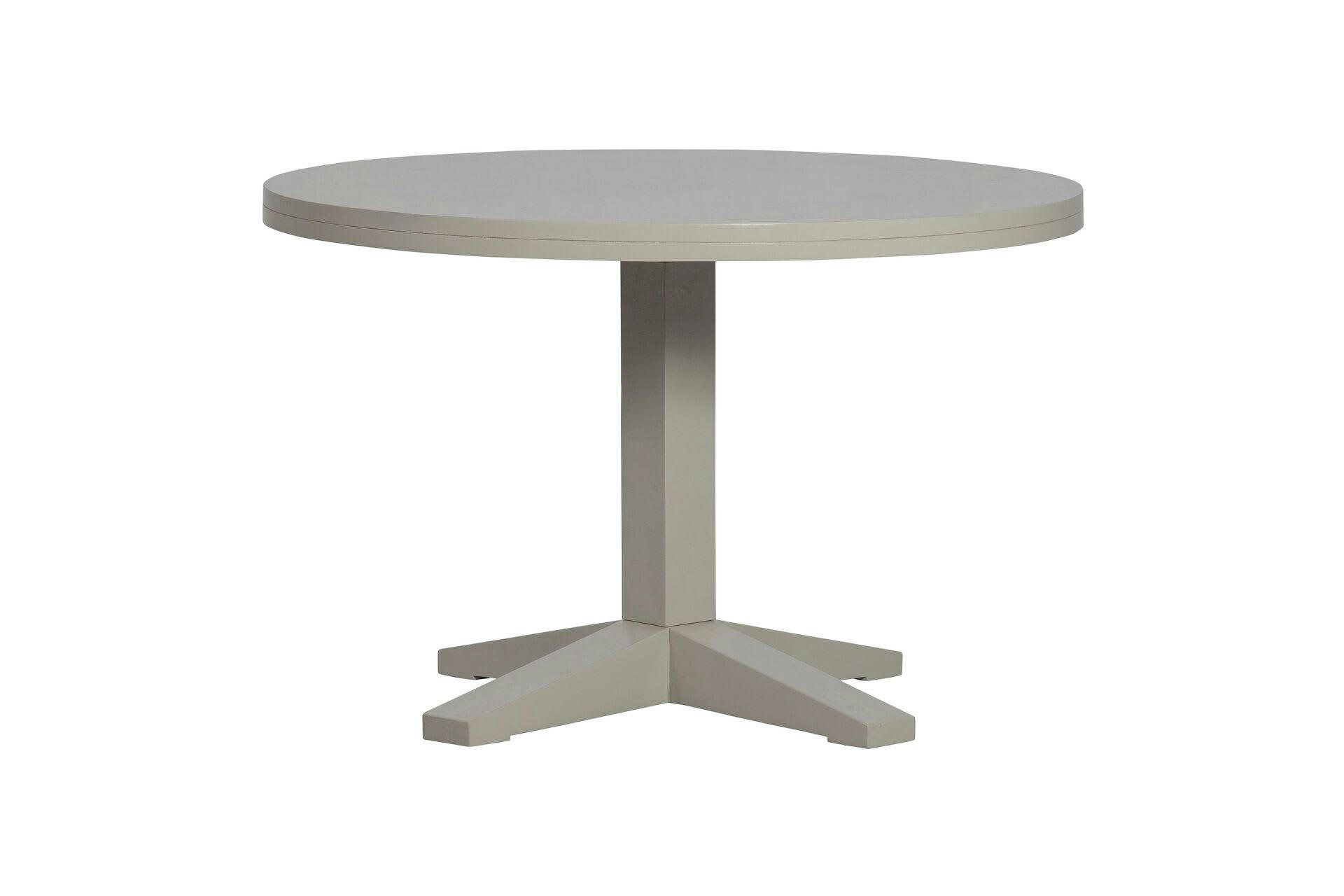 DECK - Table ronde en bois de manguier blanc