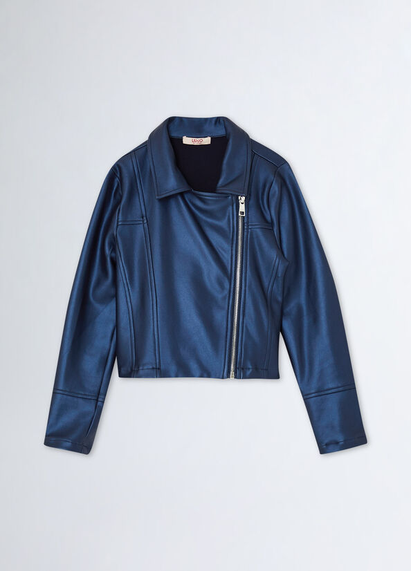 Giubbotto in jersey lucido