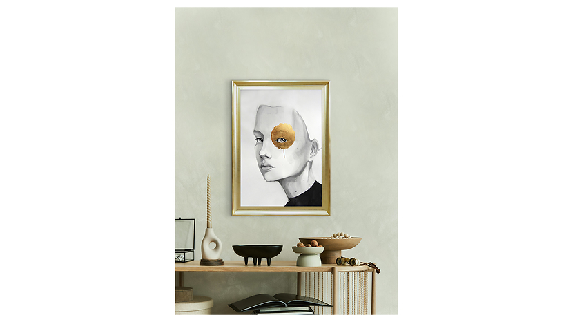 Obraz w ramie Woman With Golden Eye 58x78 cm