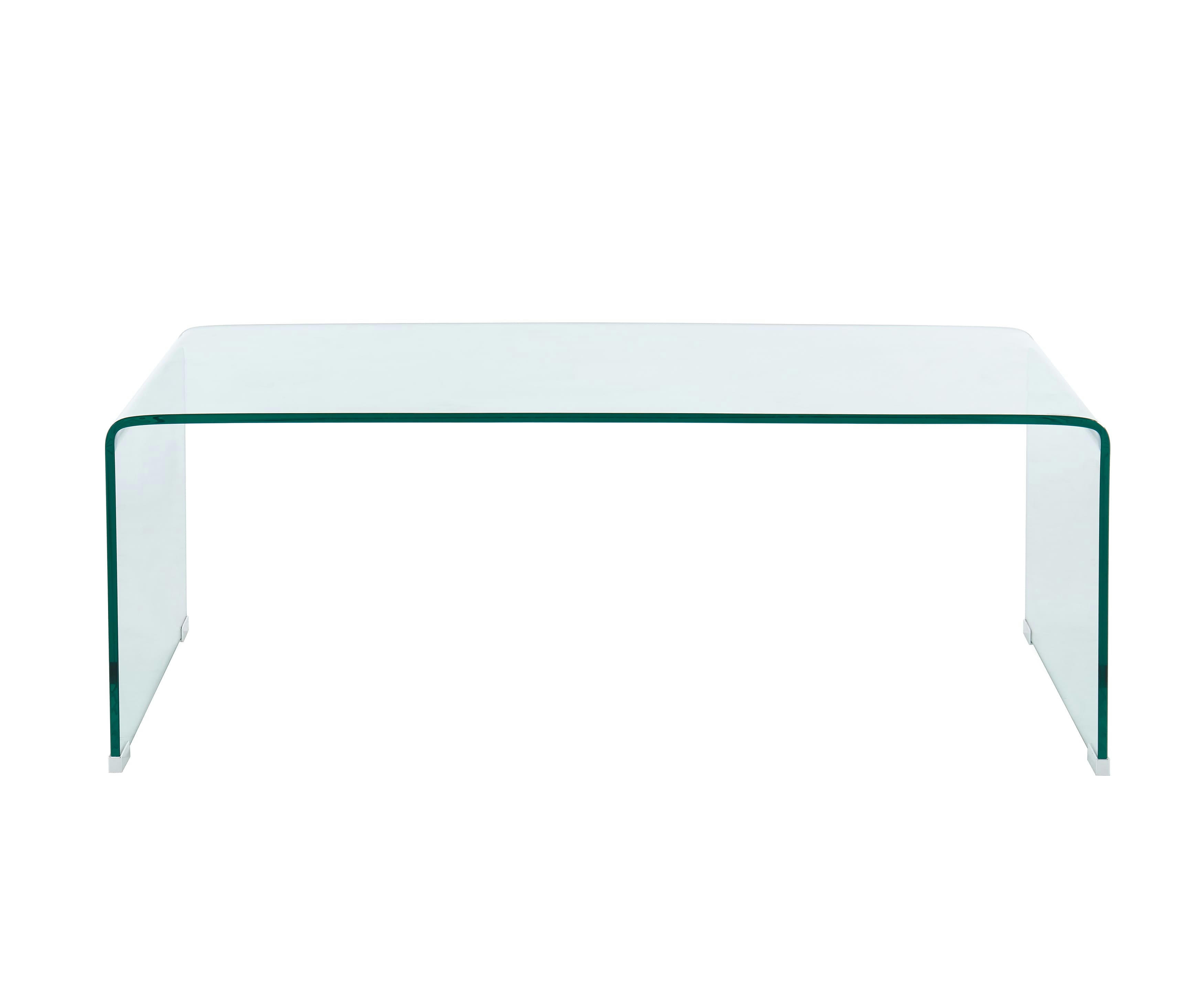 GINZA - Table basse  verre trempé 120cm transparent