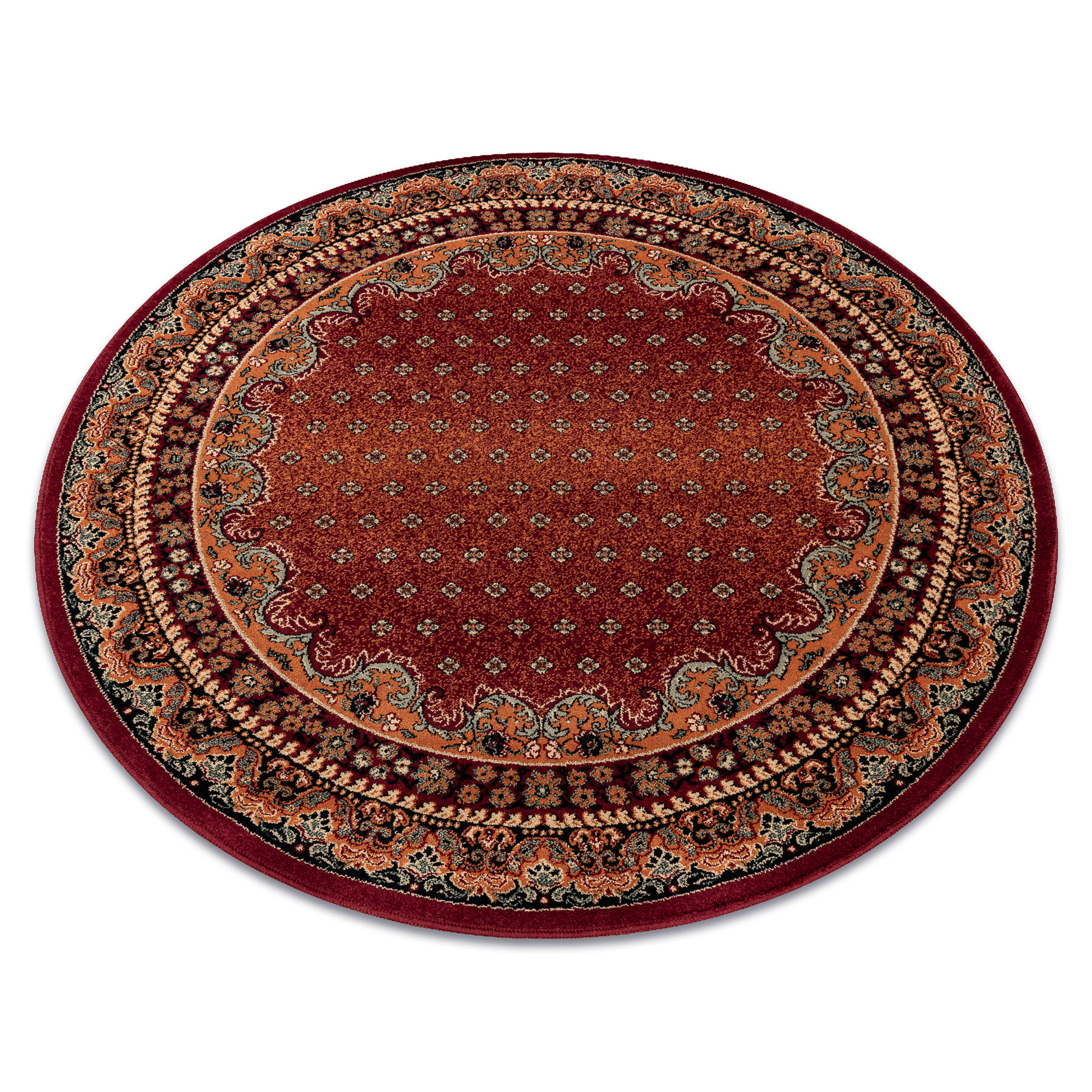 Dywan wełniany POLONIA BARON burgund koło 135 cm