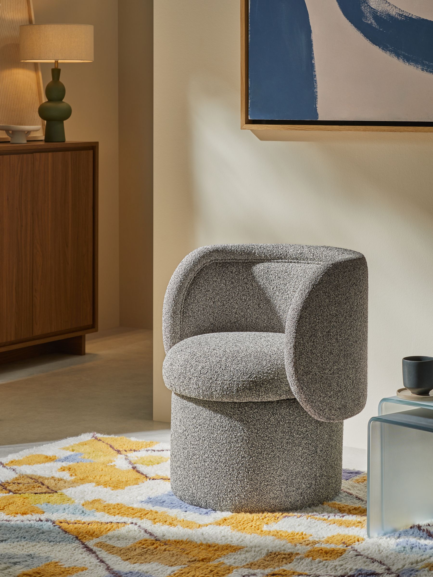 Eva Accent in Grey Marl Pax Boucle