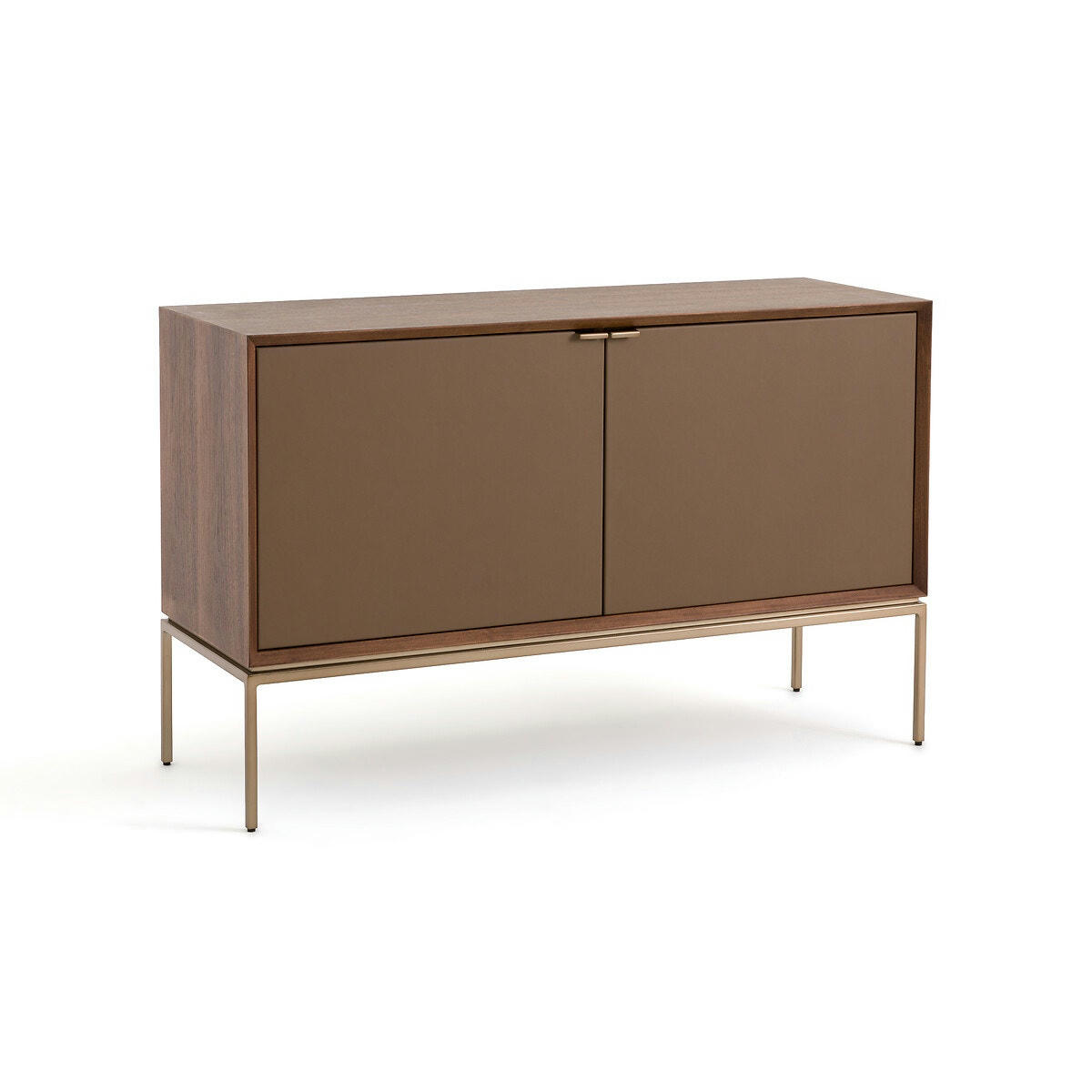 Buffet XS noyer/cuir, Delina