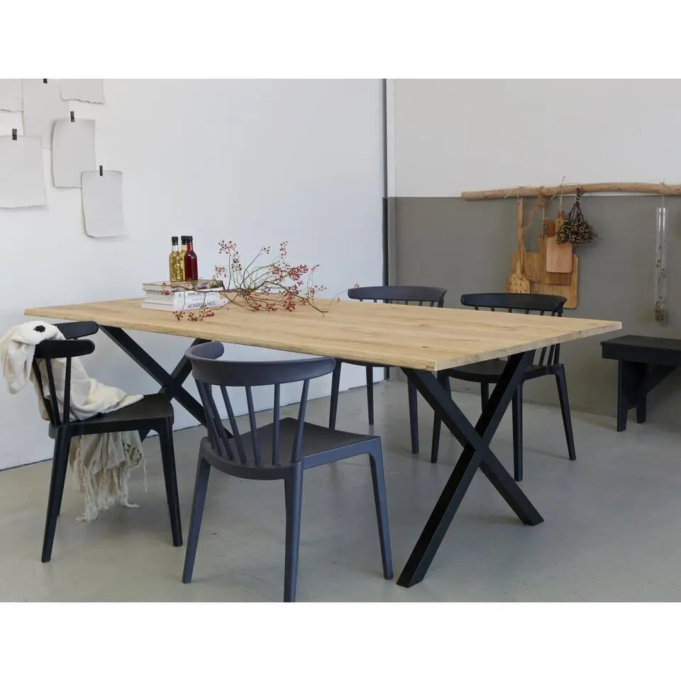 WOOOD Bliss Tuinstoelen - Kunststof - Zwart - Set van 4