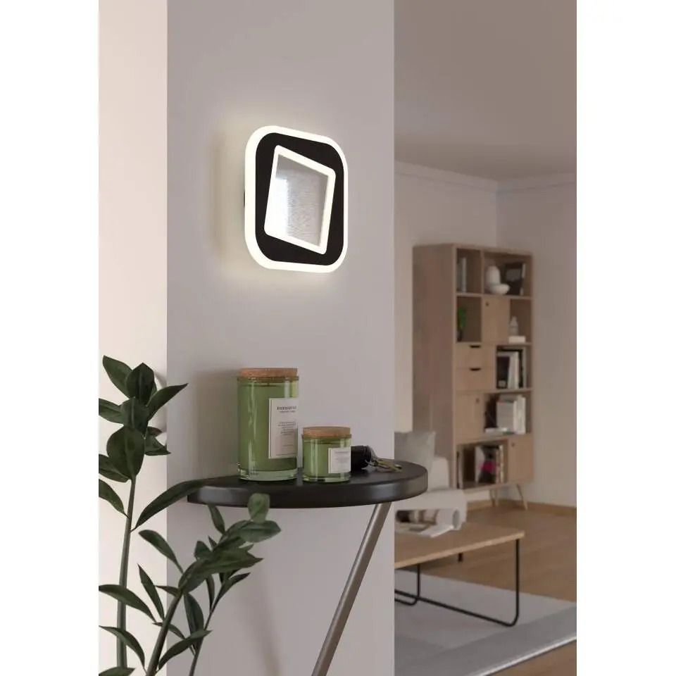EGLO Macchioni Wandlamp - LED - Kunststof - Zwart/Wit