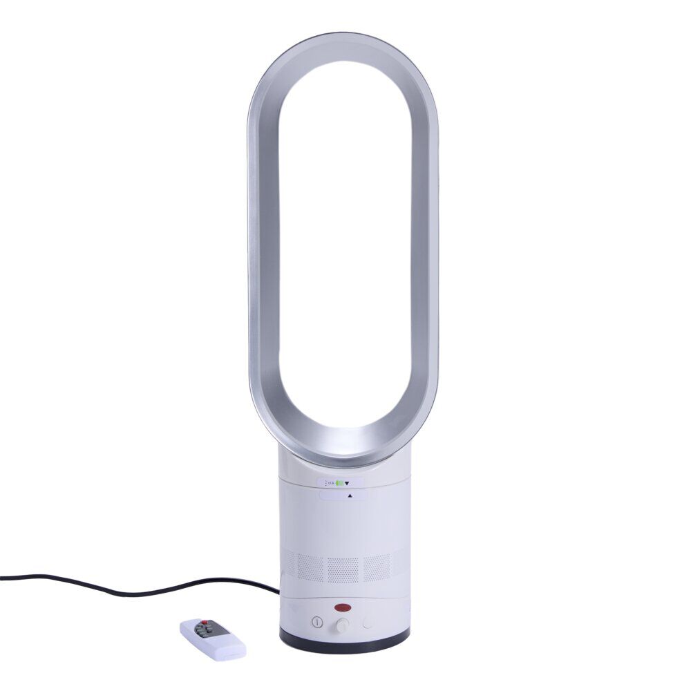 Ventilateur sans pale 55W tactile avec télécommande blanc 25x17,5xH49,5cm