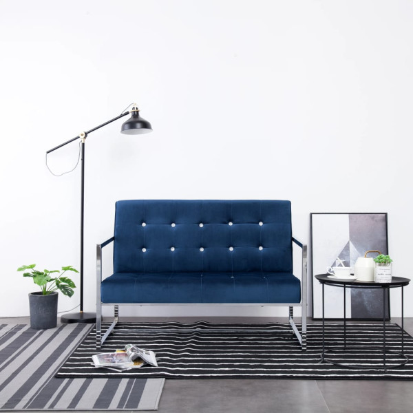 Sofa NiebieskiTkanina vidaXL