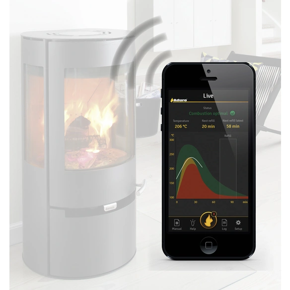 Sensor für Kaminofen »Aduro Smart Response«, schwarz