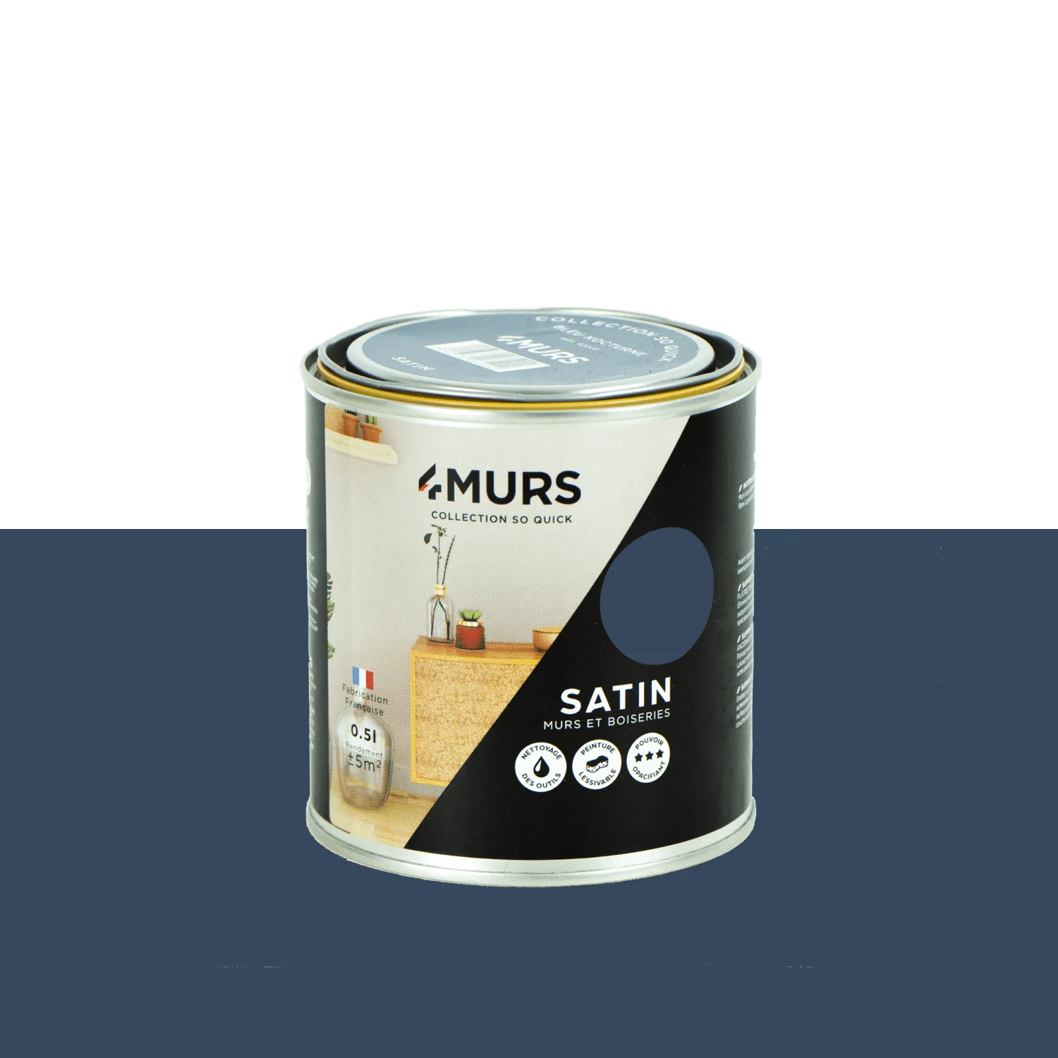 So Quick Peinture Peinture bleu nocturne Satiné 0,5 L