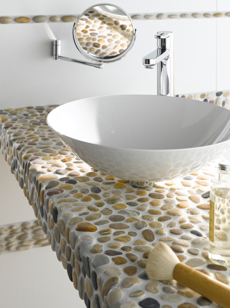 MOSAIKK NATURSTEIN PEBBLE 31.5X31.5CM