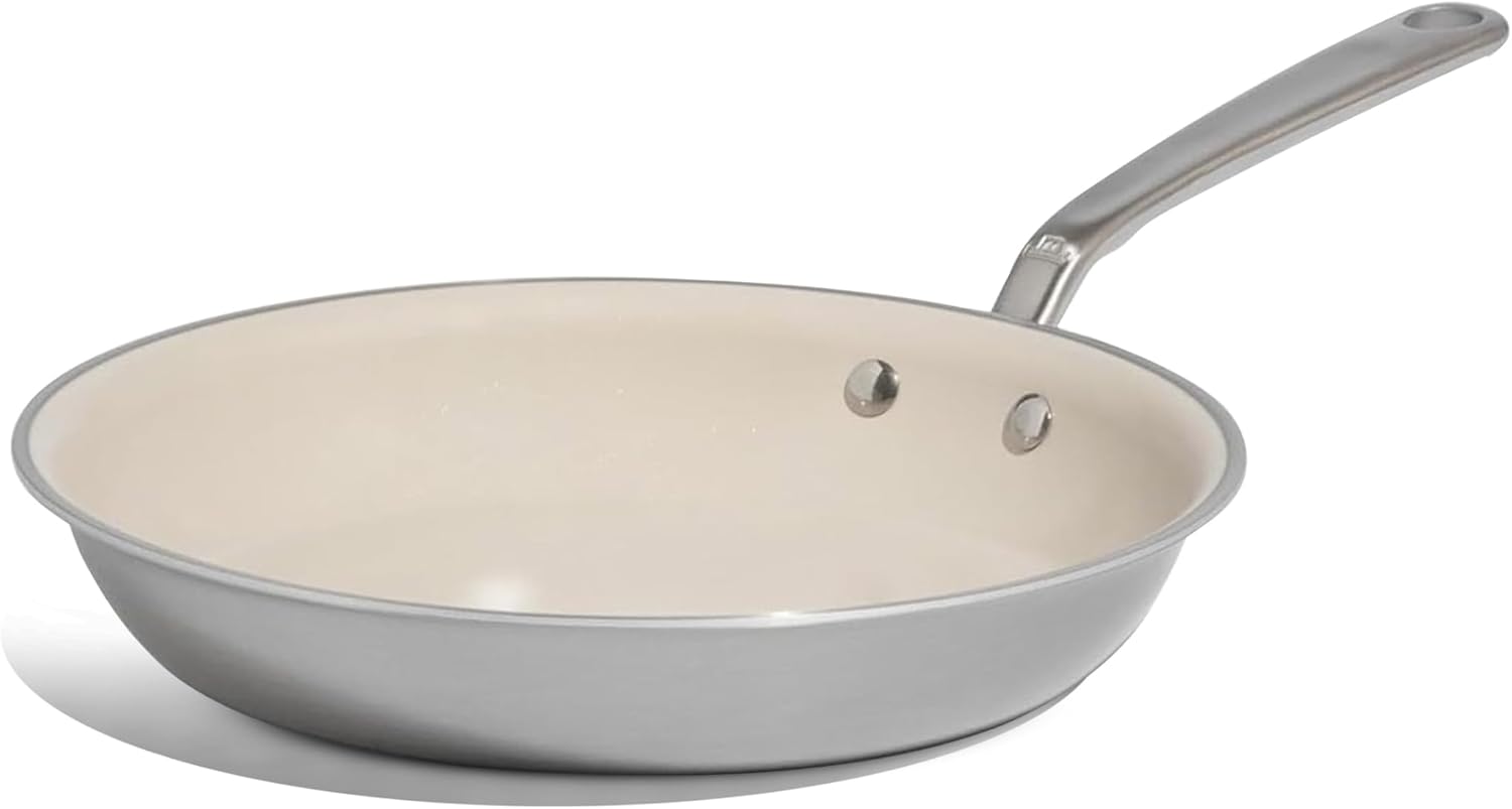 Made In Cookware | 10 Ceramic Non Stick Frying Pan (Stainless Handle) | 5-Ply Stainless Clad with Stay-Cool Handle | Professional Cookware | Crafted in USA | Induction Compatible