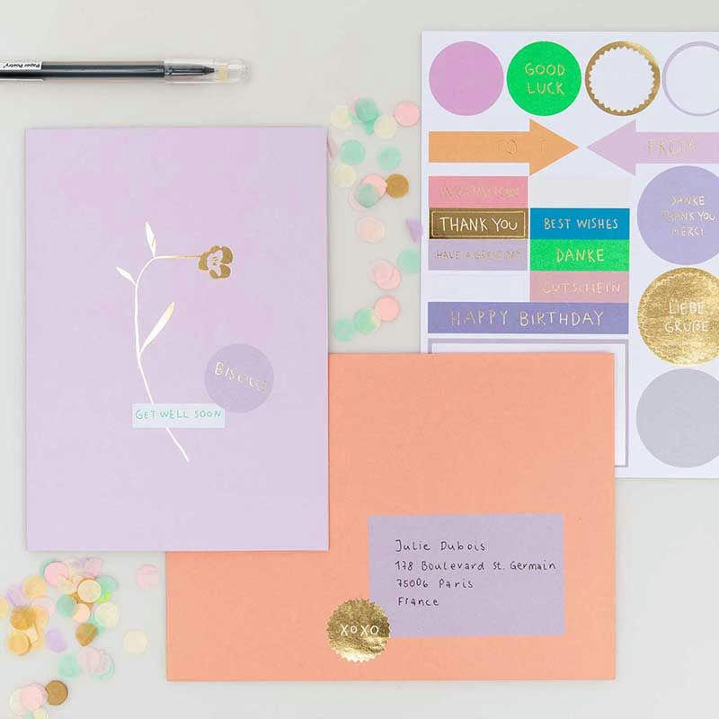 LILAS - Carte florale lilas DIY à personnaliser