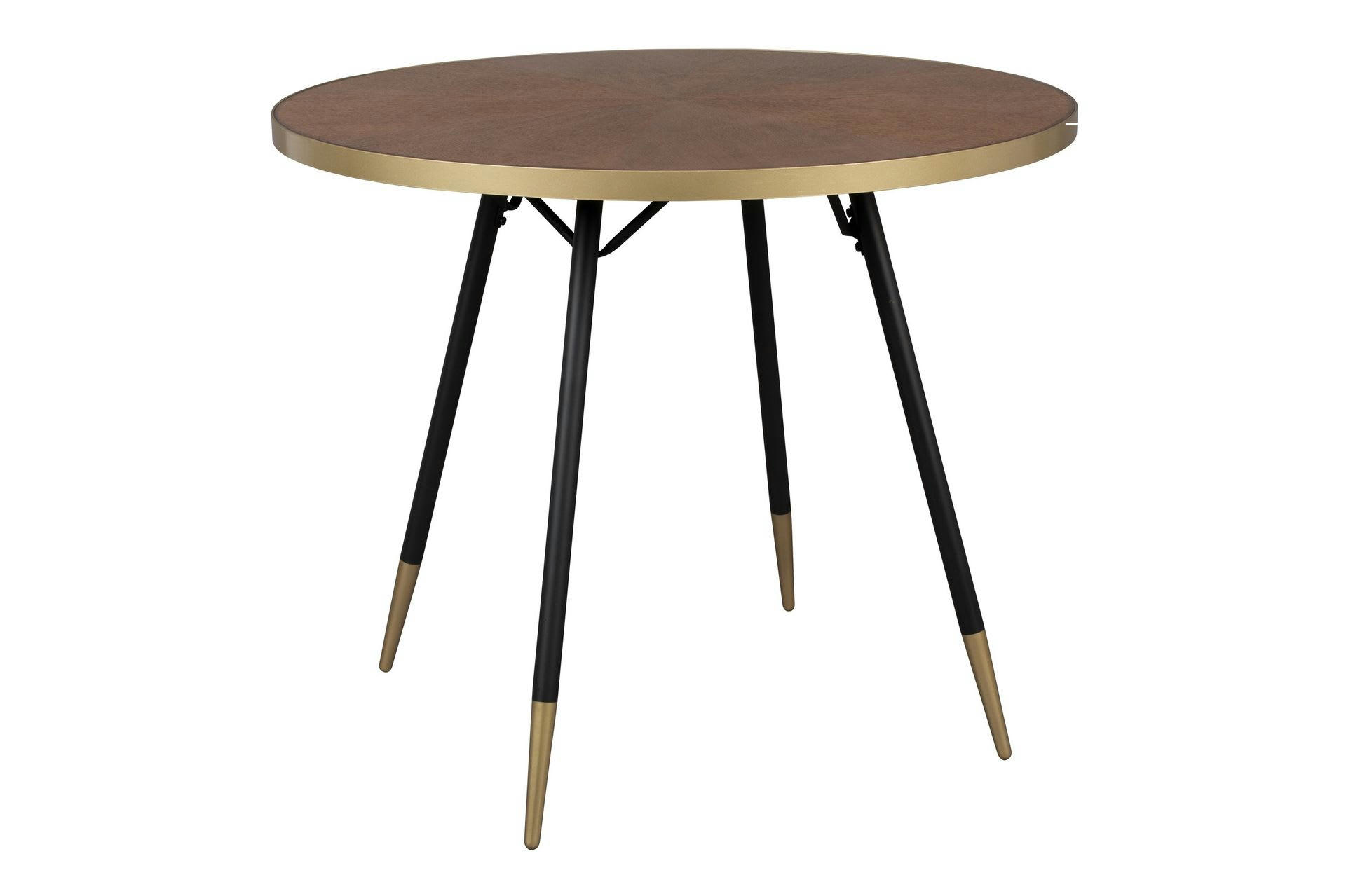 DENISE - Table ronde en bois marron