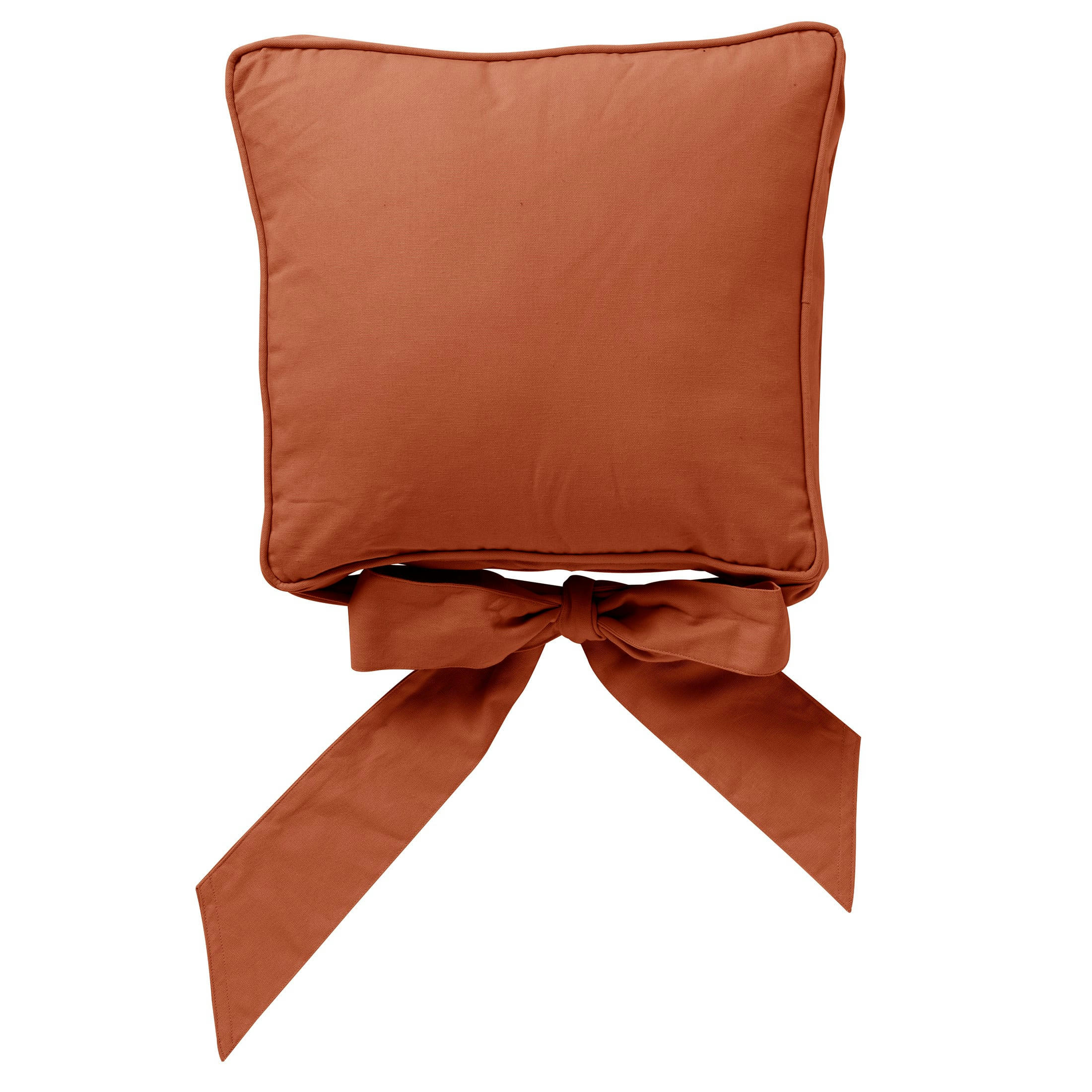 - Housse de galette de chaise orange en coton 45x45 cm uni
