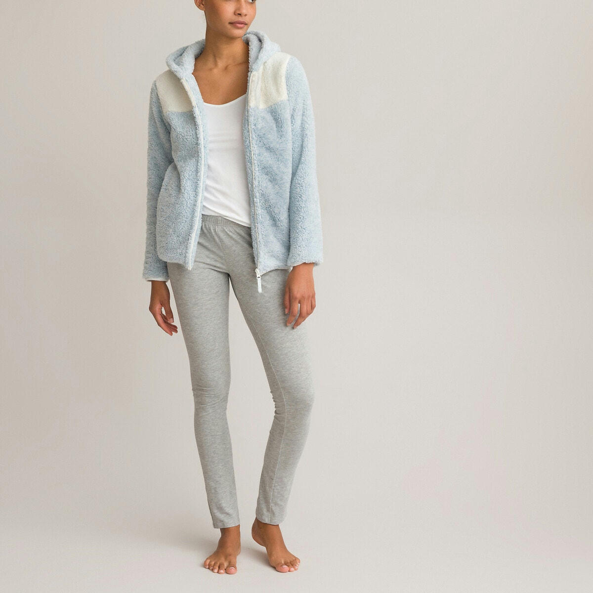 Veste d' interieur courte en maille polaire