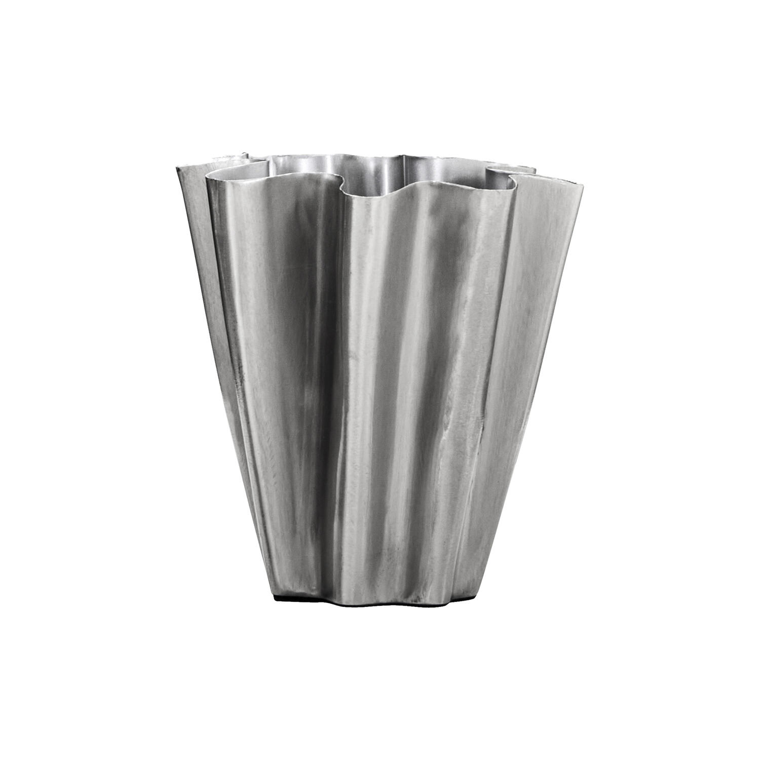 HDFlood Vase, børstet sølvfinish