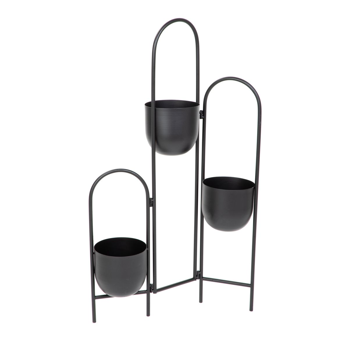 Kwietnik FLOERO metalowy czarny 49x14x80 cm