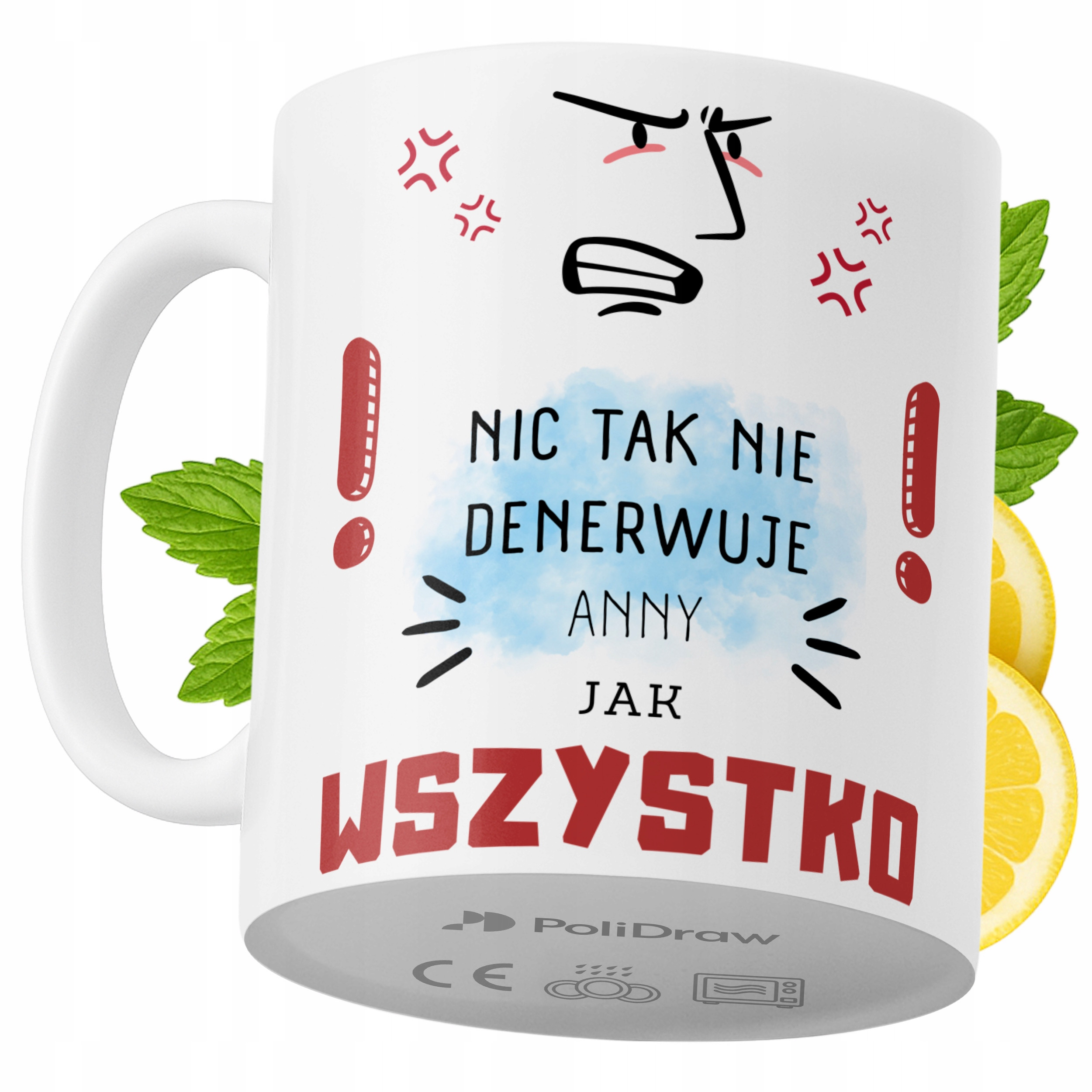 Kubek Dla Anny na Prezent z Nadrukiem ze Zdjęciem 330 ml PoliDraw