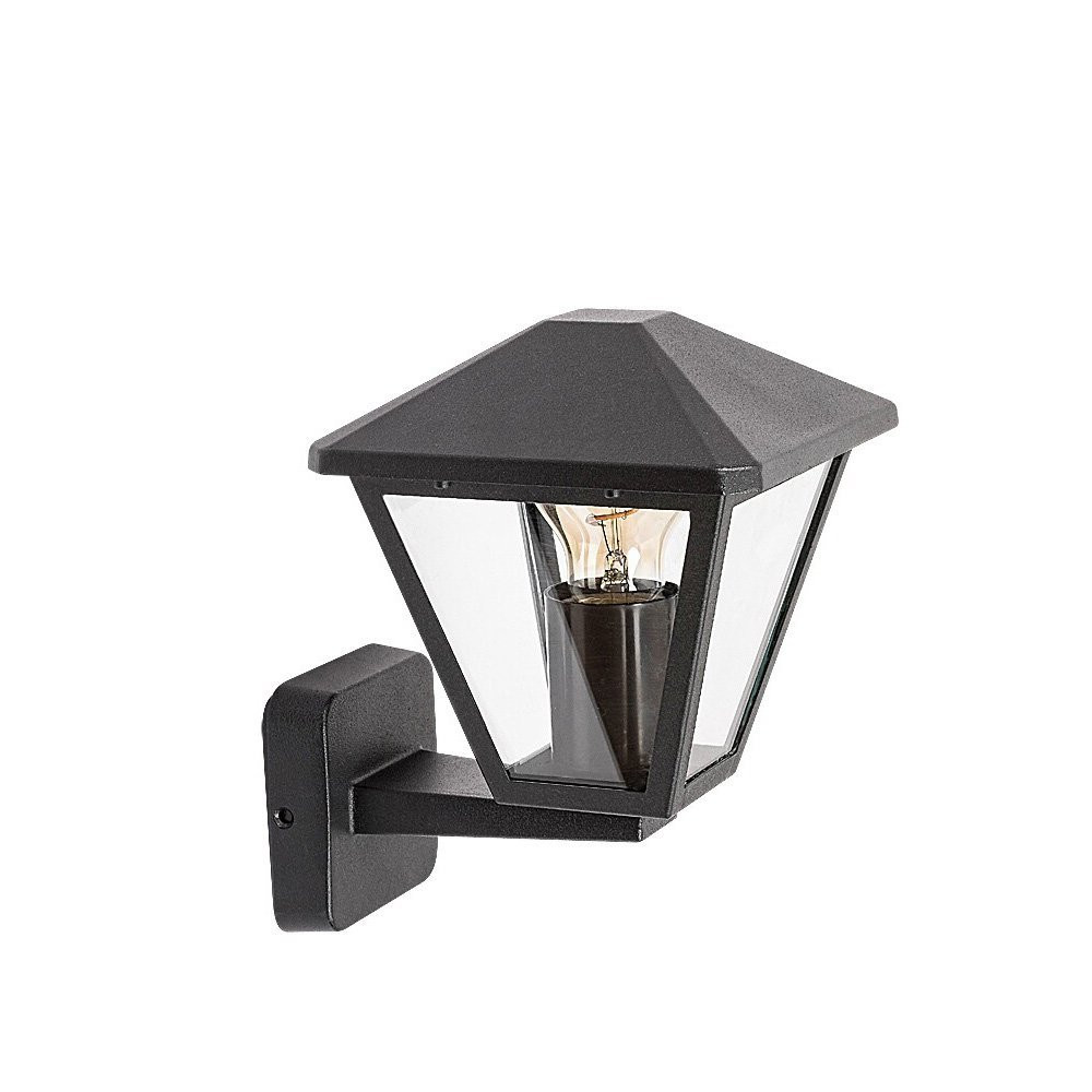 Kinkiet zewnętrznyczarno-przezroczysty Paravento 1xE27x40W IP44 Rabalux