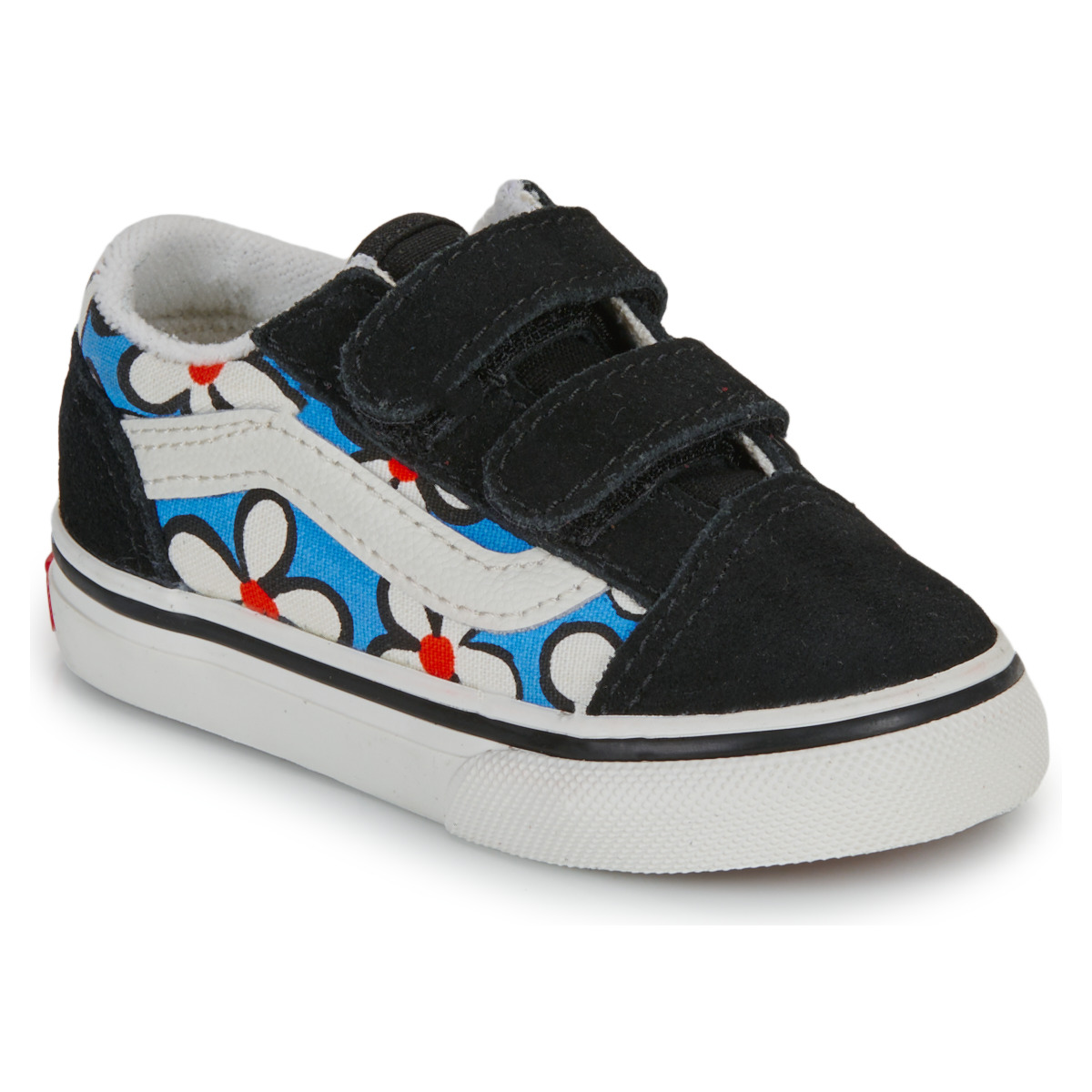 Vans - Old Skool V PAINTED FLORAL Bright Azure - Black / Blue