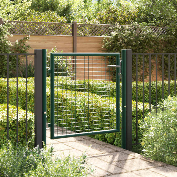 Brama Zielony 100 x 75 cm Stal vidaXL