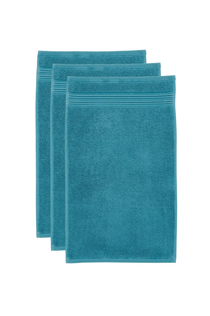 Beddinghouse Sheer Gastendoek - set van 3 - 30x50 cm - Petrol
