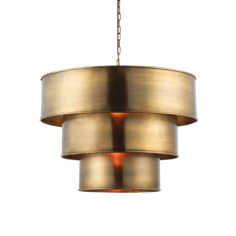 Lampa wisząca MORAD warstwowa postarzany mosiądz 1xE27x40W IP20 Endon