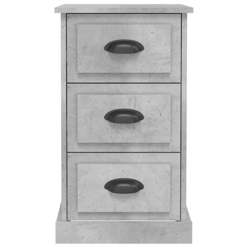 NNEVL Bedside Cabinet Concrete Grey 39x39x67 cm Engineered Wood