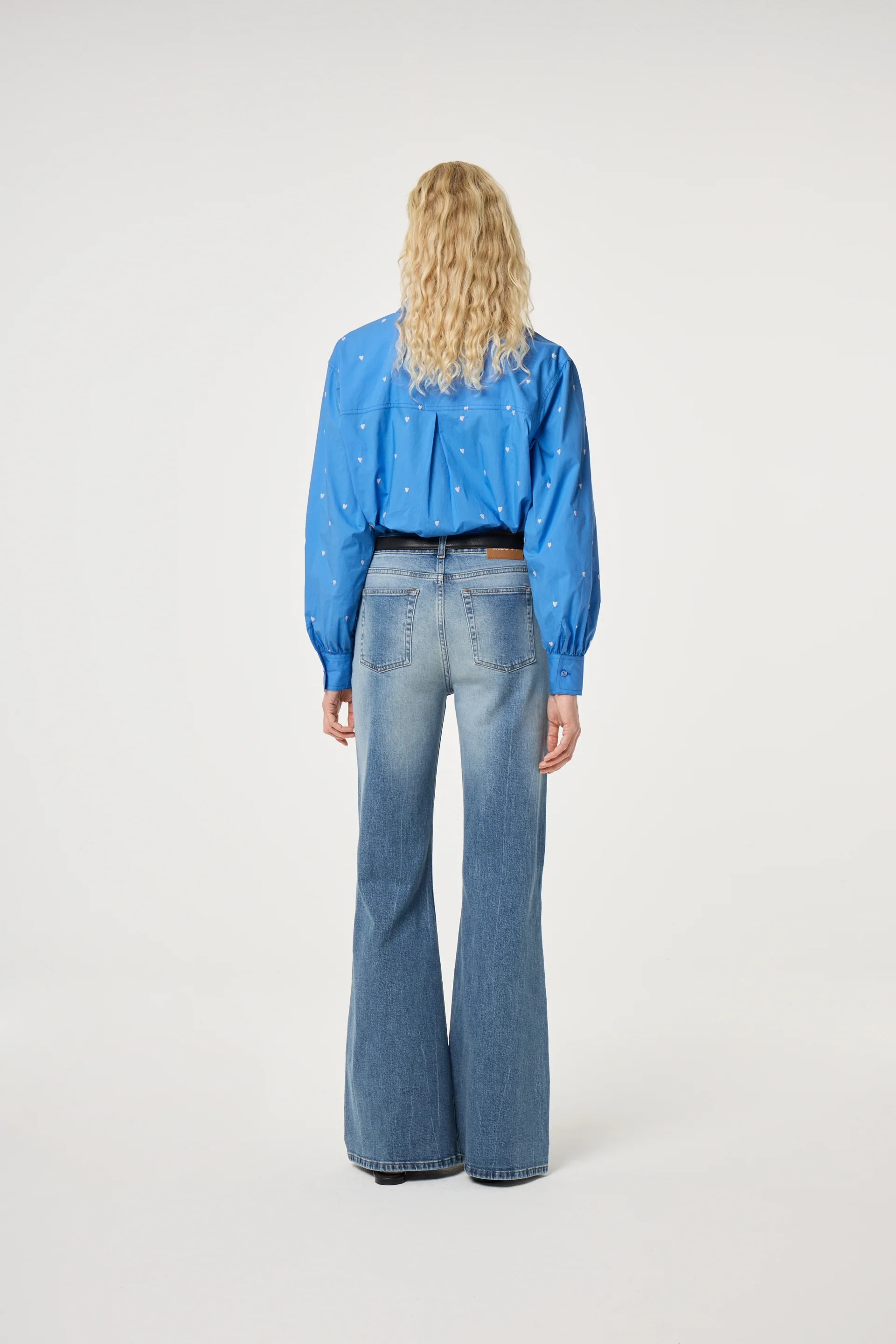Dina Blouse | Marina Blue/Cosy White